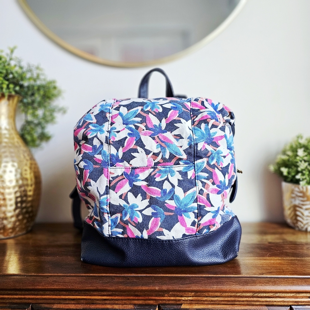 A New Day Canvas Backpack Navy and Pink Floral Multicolored 2018 Target Handbag
